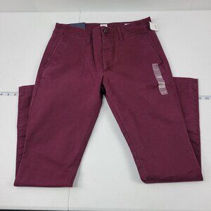 NWT GAP Skinny mid rise stretch pants mens red 30x30 chino 2003